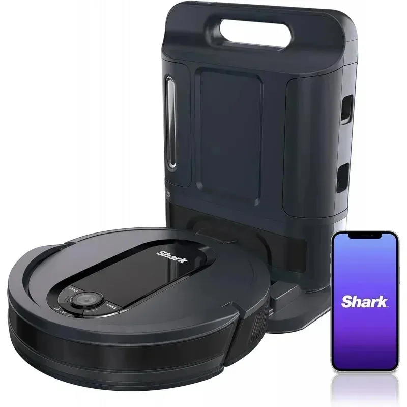 PMD4-Shark AV1010AE IQ Robot Vacuum with XL Self-Empty Base,Bagless,45-Day Capacity,Advanced Navigation,Alexa & Wi-Fi,Multi-,