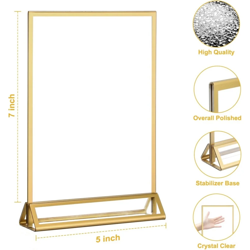 Pacote com 6 Suportes de Acríl - Table Number Gold avaliação e preço
