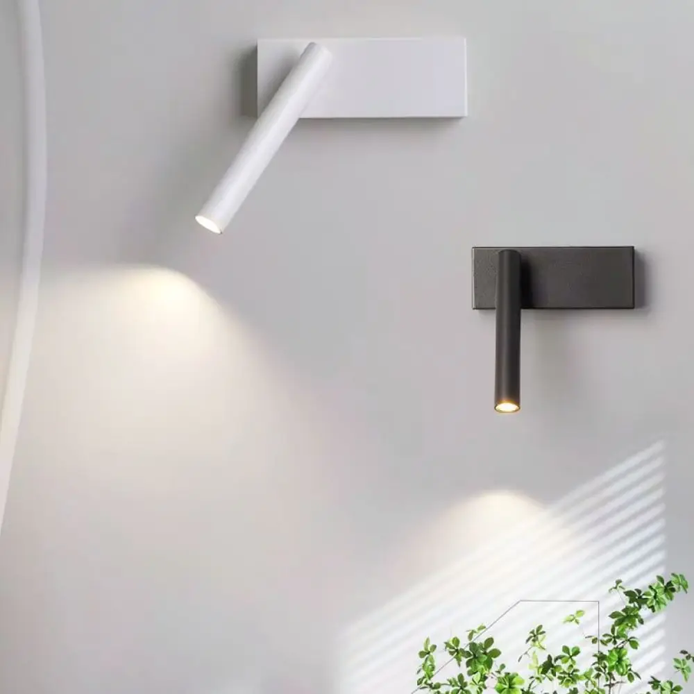 Rotatable LED Wall Lamp Minimalist Bedside Reading Sconce Modern Direct Mount Lighting Fixture For Hotel Home Decor