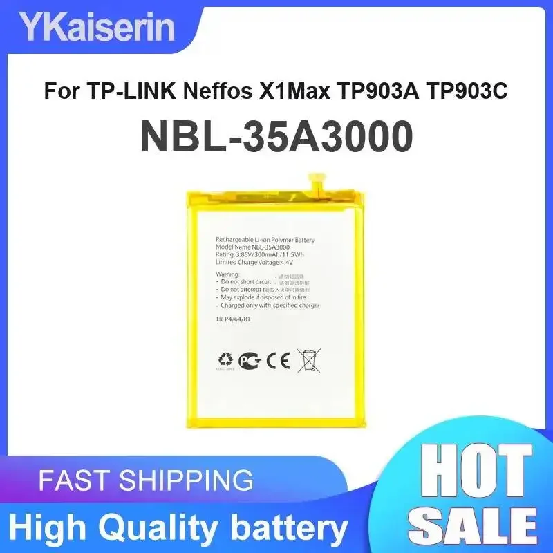 For TP-Link Neffos X1Max TP903A TP903C Mobile Phone Battery Nbl-35A3000 High Quality 3000mAh Fast Shipping