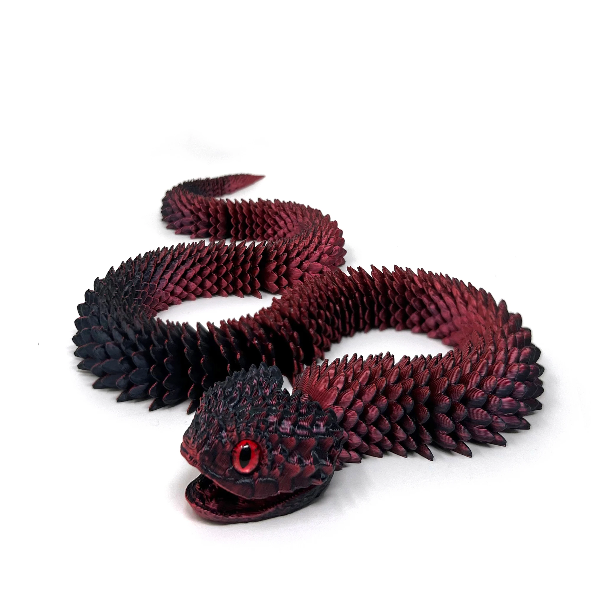 60cm 3D Printed Snake Toys Funny Printed Animals Christmas New Year Craft Ornament Simulation Animal Home Desktop Ornament