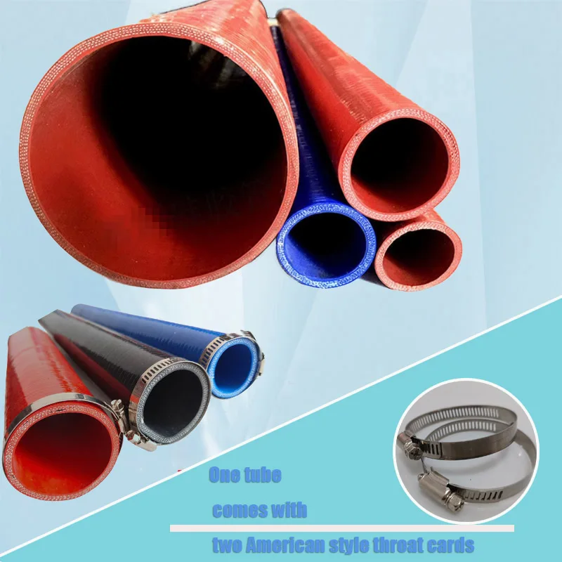 

ID115-200 мм с карточкой в американском стиле, красным, черным, синим, прямой силиконовый интеркулер, дополнительная длина, высокотемпературный шланг