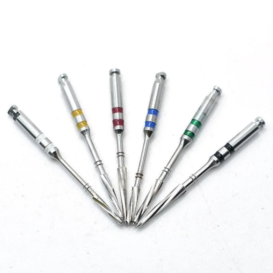 6pcs/piece Dental Machine Drill Bit U Drill Stainless Steel Drill Bit Post Preparation Root Canal File Reamer Drill