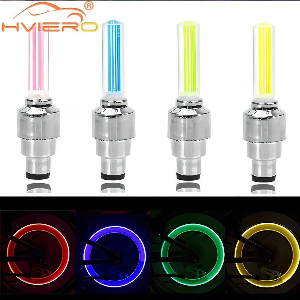 

2Pcs Atmosphere Lamp Strip Motocycle Bike LED Rotate Glow Tire Valve Decorative Lantern Flash Spoke Neon Led Car Wheel Hub Light