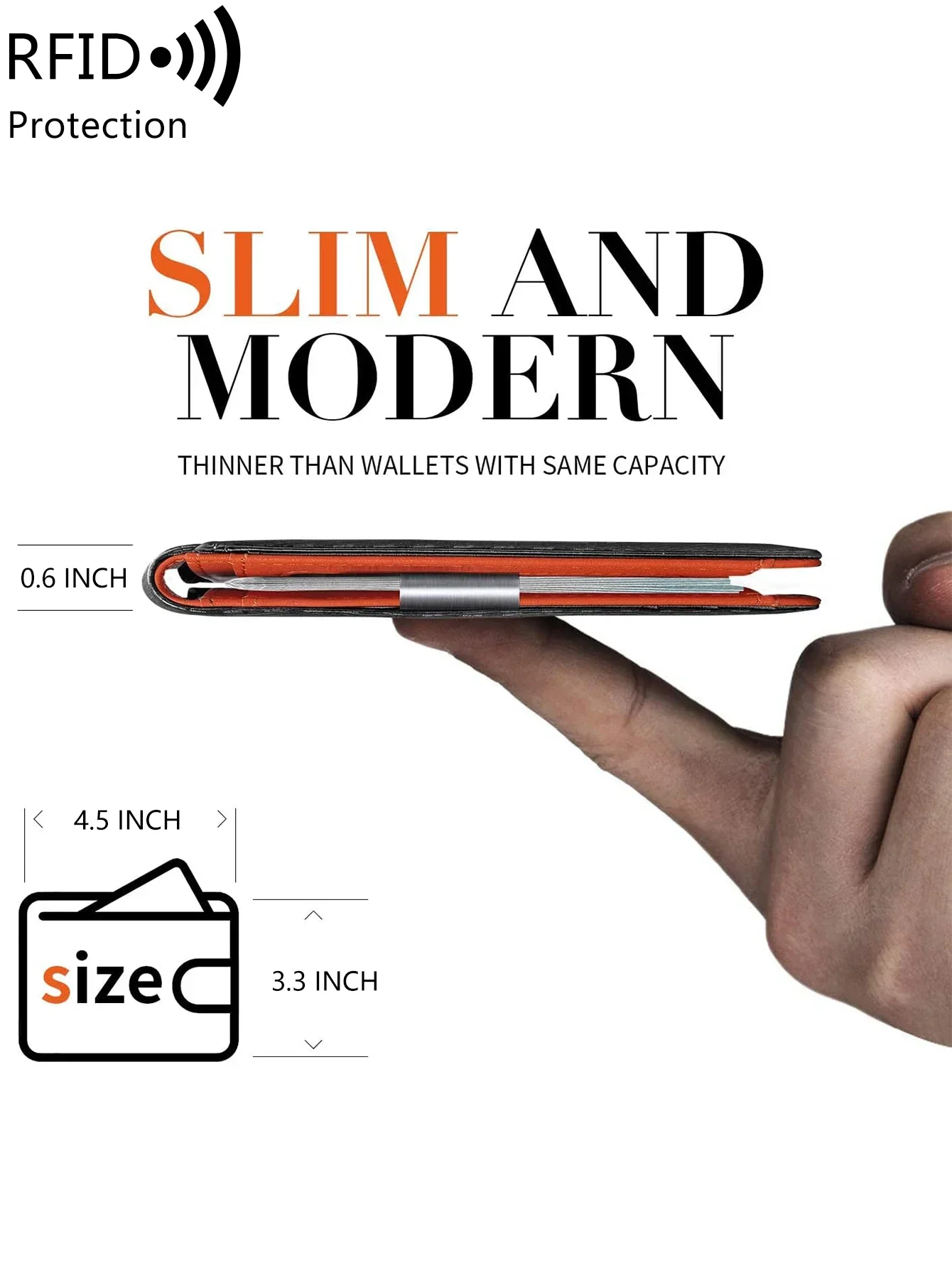 محفظة رجالية بسيطة، فرشاة RFID مضادة للسرقة، مزدوجة الطي، جيب أمامي متقاطع، حامل بطاقات محمول، 12 بطاقة، محفظة متعددة الوظائف
