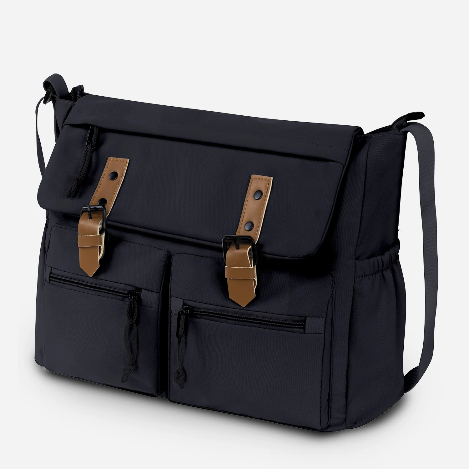 Fashion Men Messenger Bag High Capacity Multi-pockets Casual Shoulder Crossbody Bags for Student Work Business Unisex