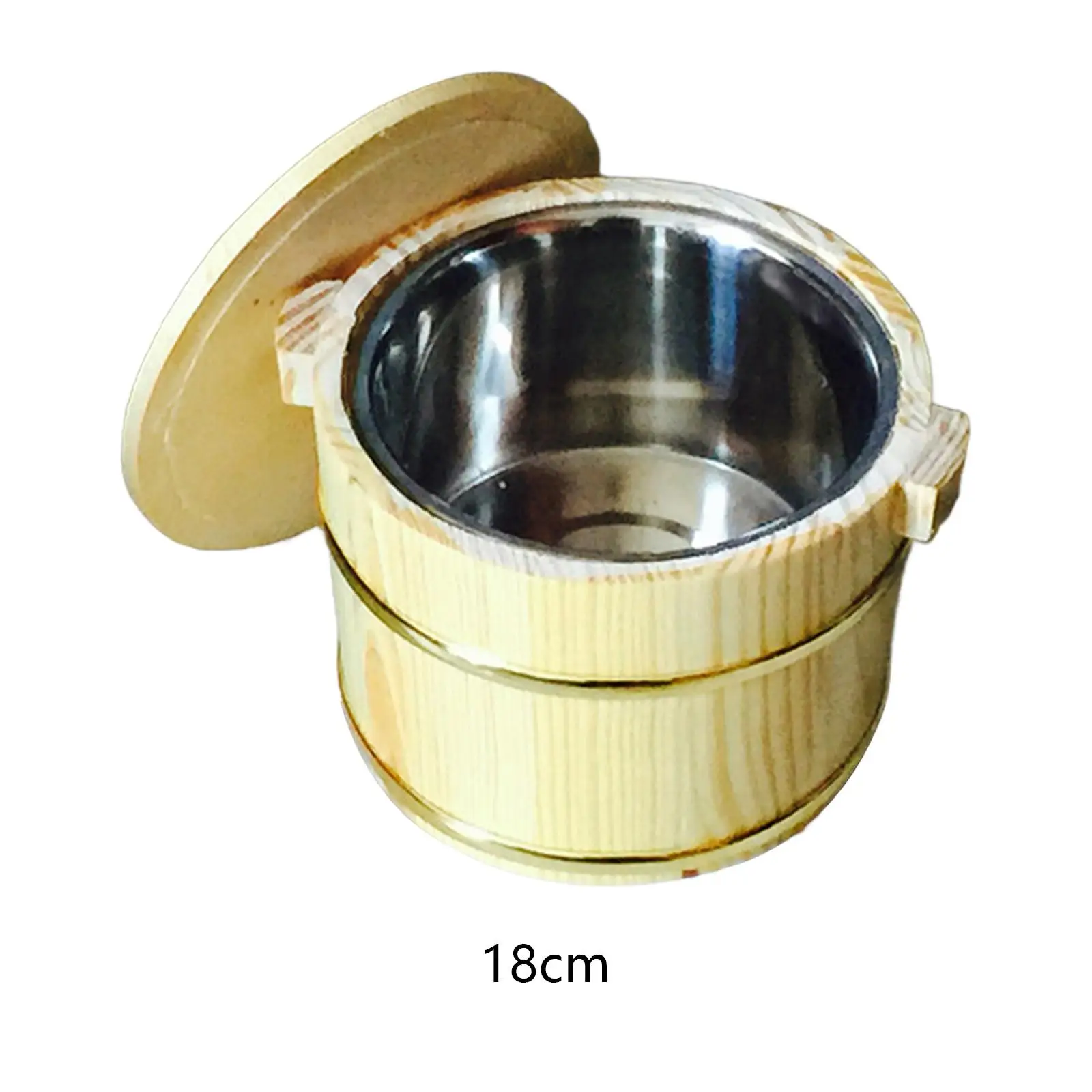 Japanese Rice Bucket with Lid Multifunctional Unique Fashionable Container Durable Food Serving Rice Mixing Bowl for Restaurant