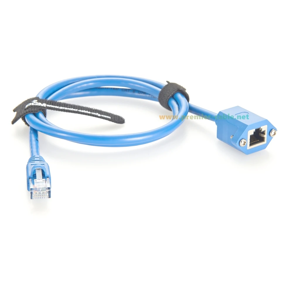 Schraubmontage RJ45 8P8C Stecker auf Buchse Verlängerungskabel 1Gbps Cat6 Ethernet LAN Netzwerk-Patchkabel für PoE-Kameras – Detail 5