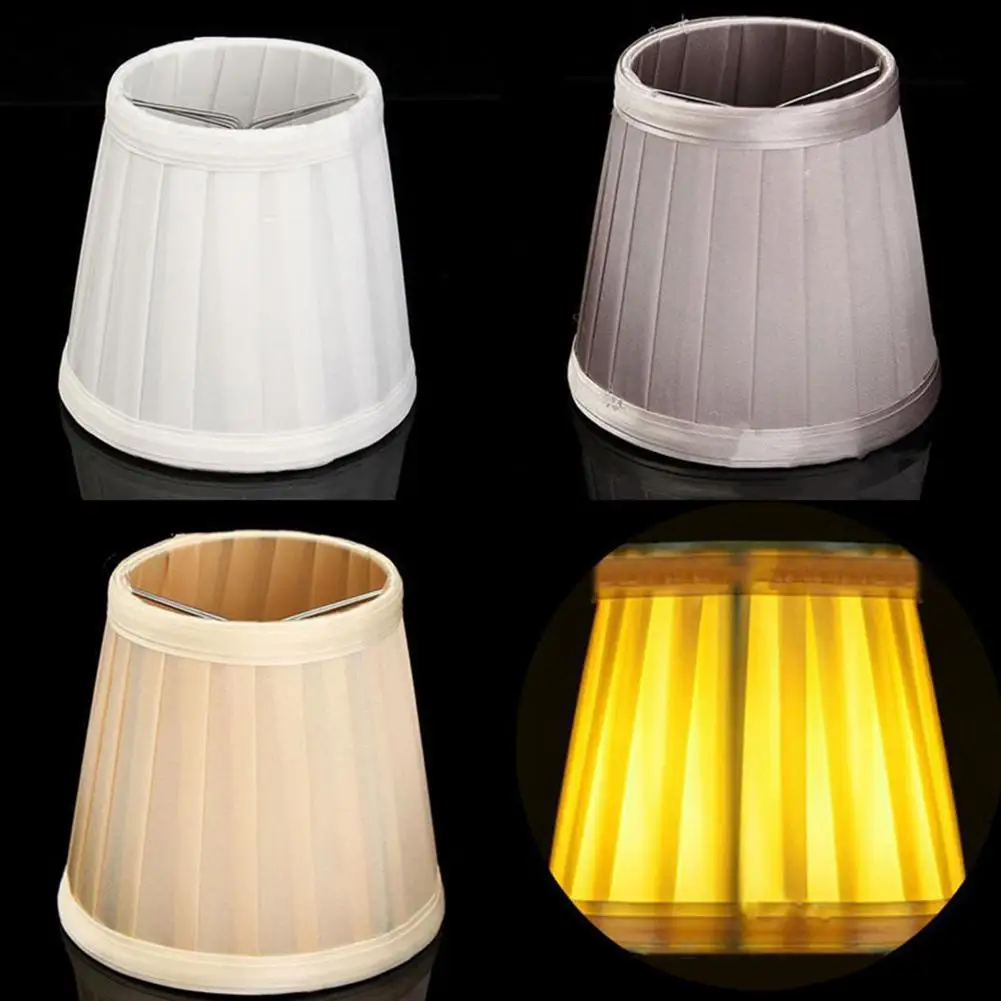 Stylish Pretty Cloth Lampshade Pleated Lamp Cover Ceiling Lamp Holder for Dinning Hall Living Room Bedroom Decoration