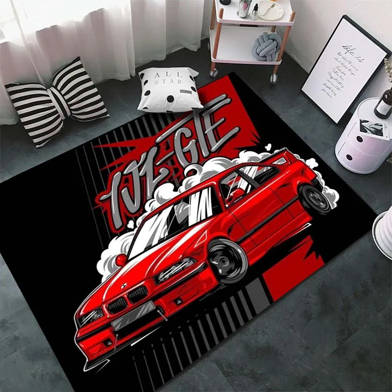 15 Sizes Classical Racing Car Carpet for Living Room Home Fashion Decor Sofa Floor Mat Area Rugs for Bedroom Doormat Alfombra