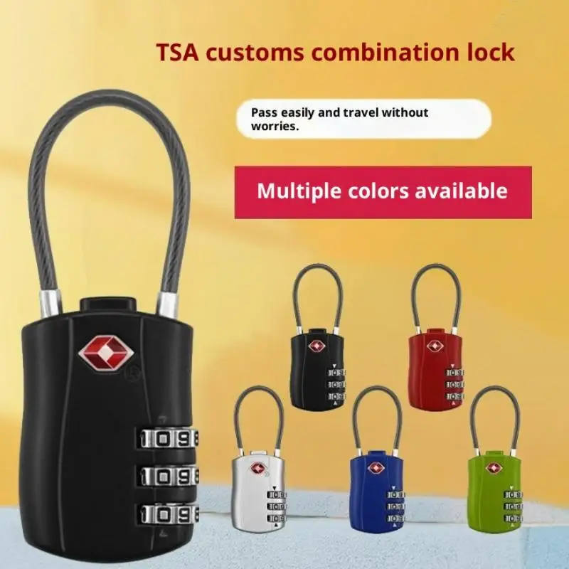 /Vly/TSA Customs Lock Password Changeable Lock 3 Digit Portable Zinc Alloy Suitcase Luggage Backpack Travel