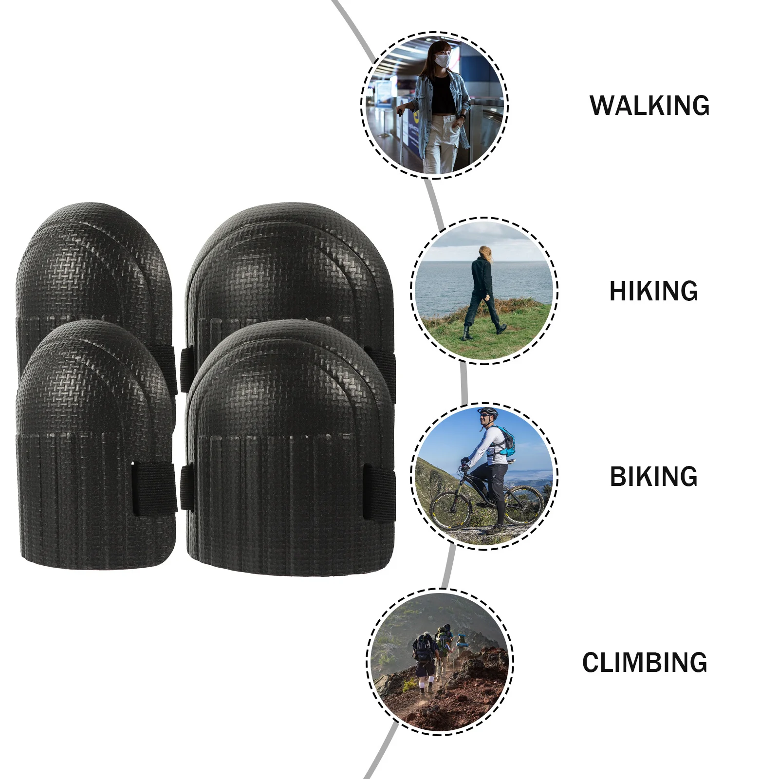 

2Pairs Thick Knee Pad Inserts for Work Trousers Shock-Absorbing Professional Braces Ideal for Construction Repairing Landscaping