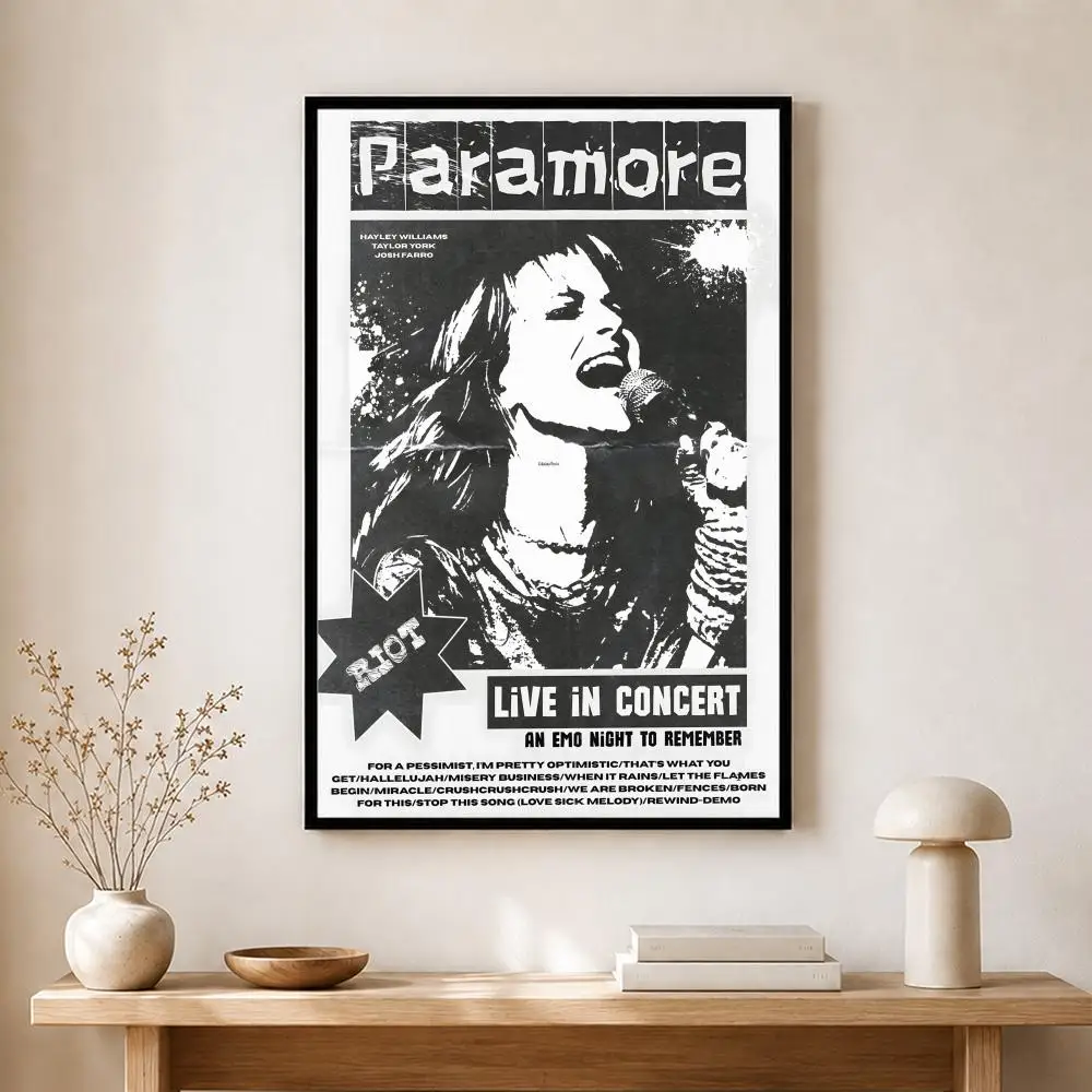 Band Paramore Poster, selbstklebender, wasserfester Kunstdruck, Aufkleber für Café, Bar, Zimmer, Wanddekoration – Detail 15