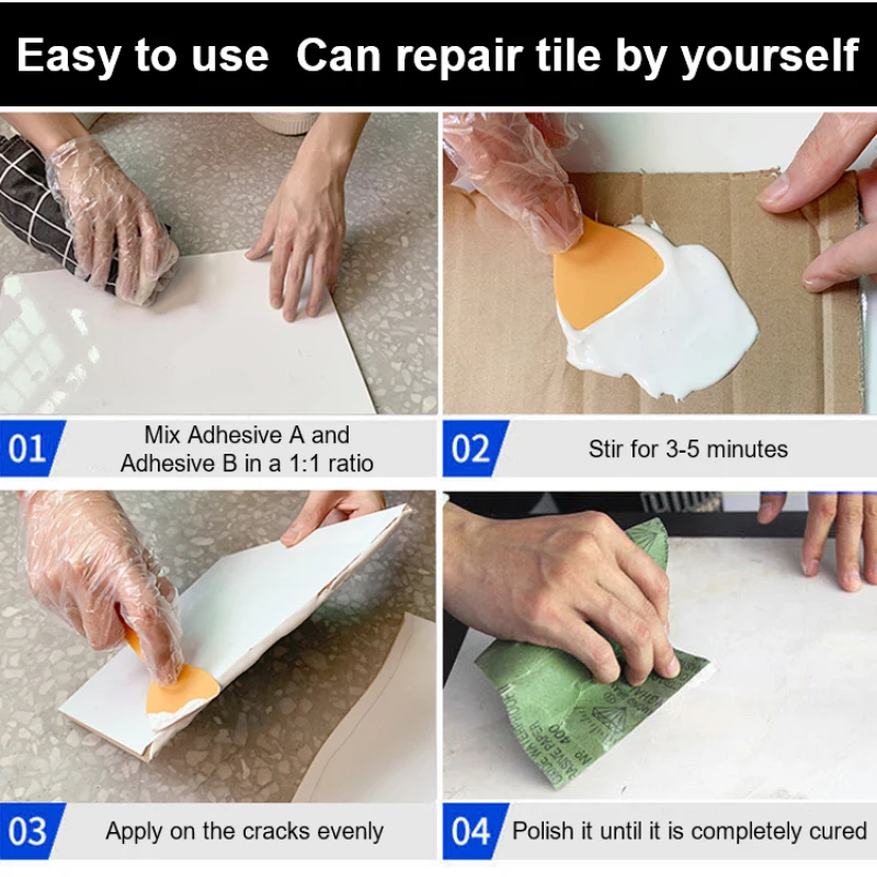 Ceramic Basin Repair Paste for Tile and Porcelain Sink