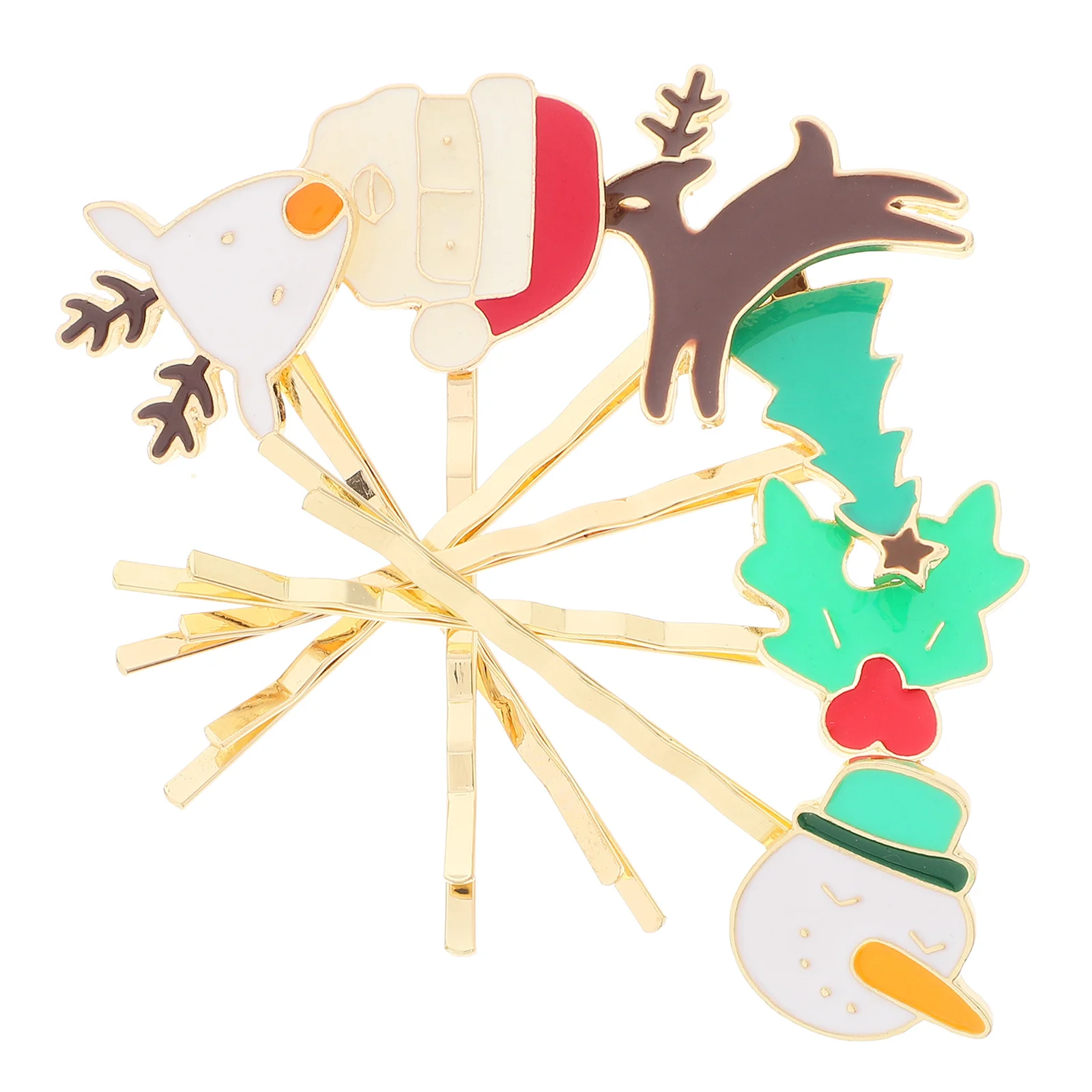 

6pcs Christmas Hair Clips Bang Bobby Pin For Women Sparkling Headpiece Party Carnival Costume Accessory