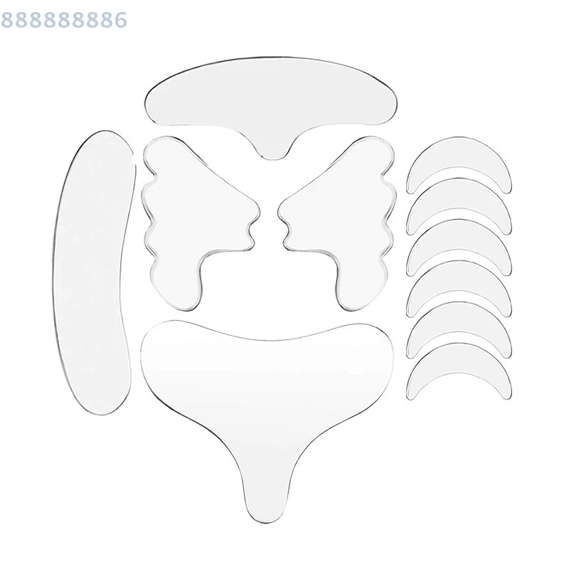 

Reusable silicone neck pad tape anti wrinkle aging transparent neck lifting care