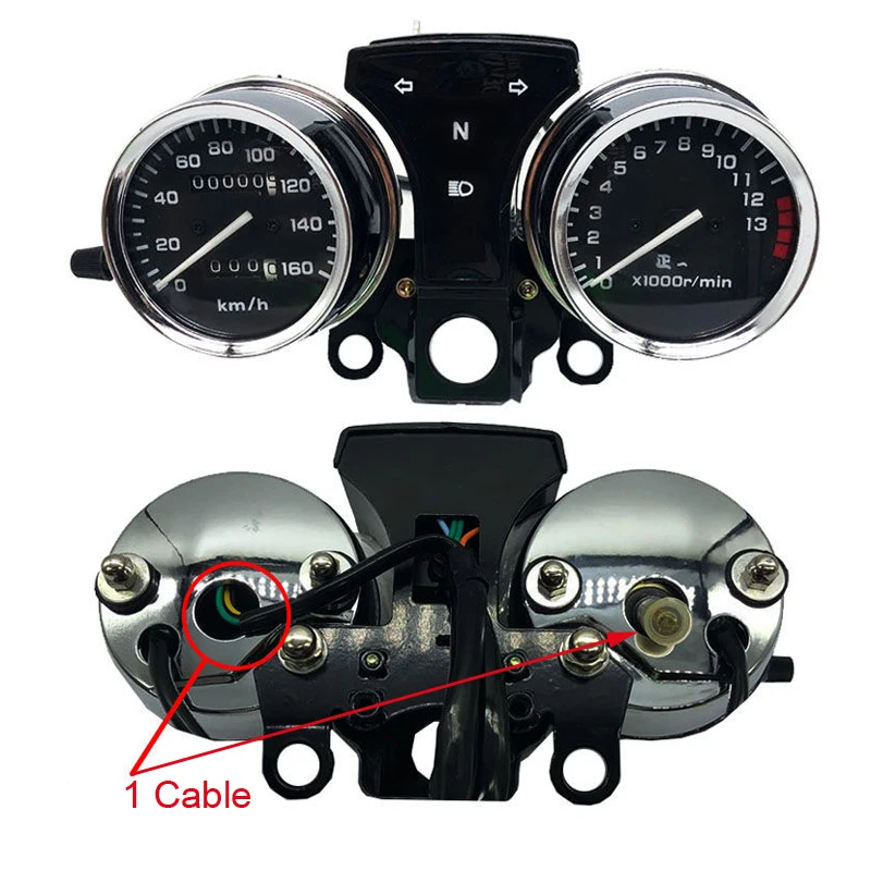 Motorcycle Instruent Tachometer Speedometer for Honda JIALING CM125 V-MEN SDH125 125cc 1/2 Cables Tacho Speed Meter Clock Assy