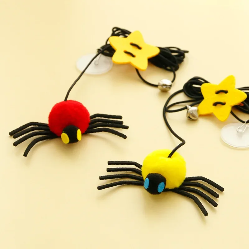 laser pointer Cat Toy Hanging Door To Relieve Depression Swinging Hanging Elastic Rope Rope Feather Playing Stick Bell Spider