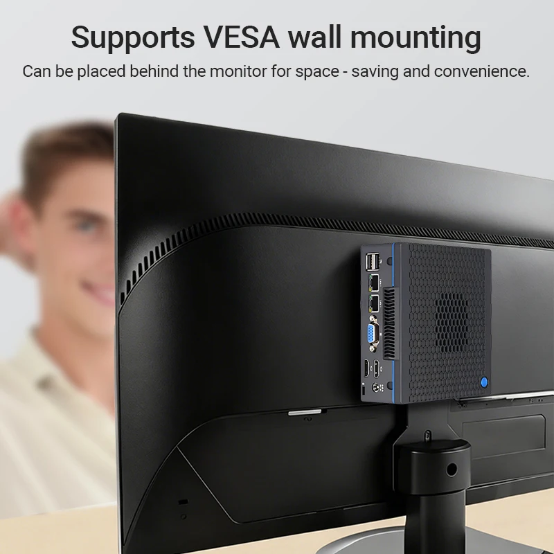 VNOPN كمبيوتر صغير Intel Core i3-8130U Windows 10 pro WiFi5 2 *GbE LAN TYPE-C 2HDMI + 1 * VGA للمنزل والمكتب والأعمال كمبيوتر الألعاب