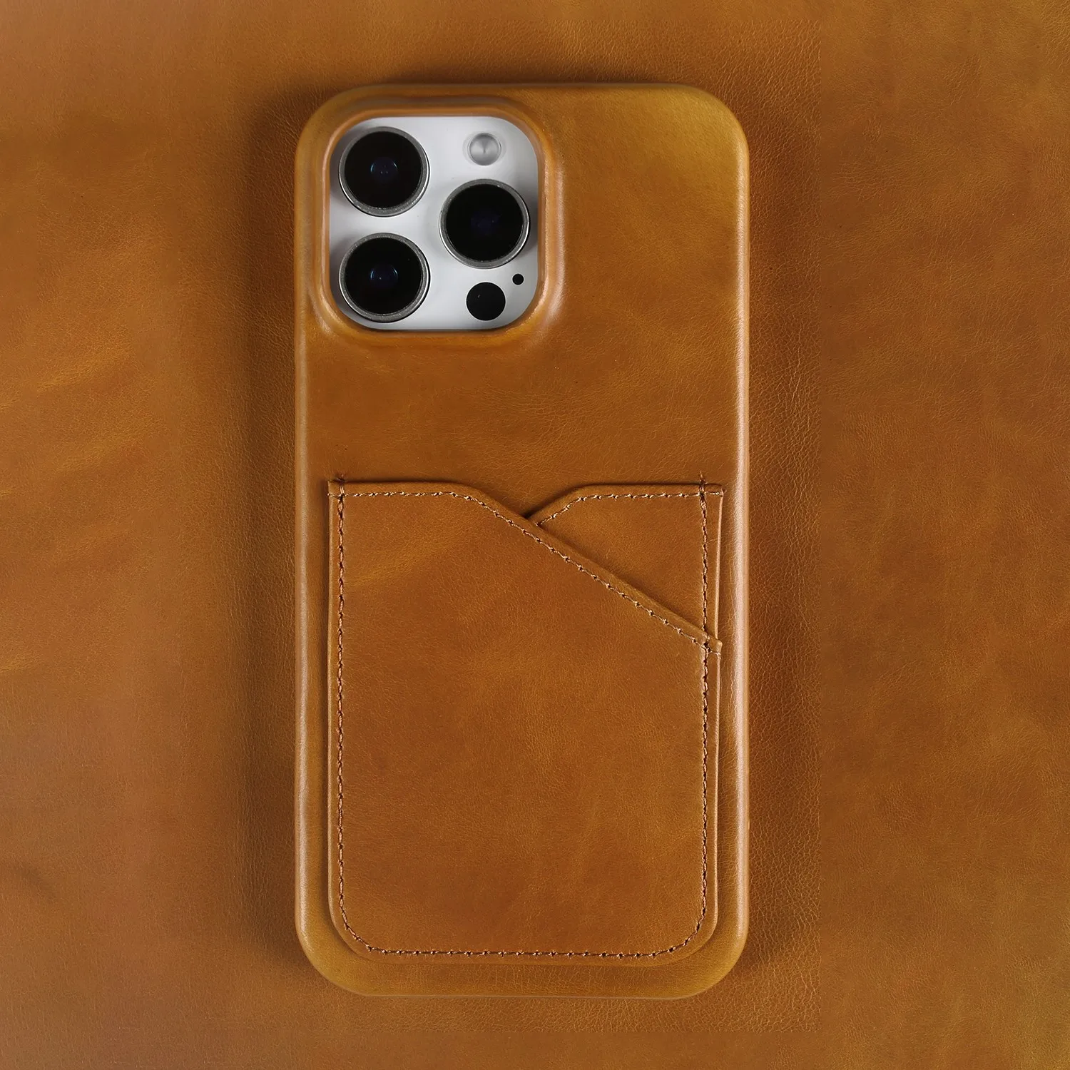 

Premium Card Slot Genuine Leather Case For Iphone 16 Pro Max Cases 15 13pro 14pro 12 11 Aesthetic Vintage Phone Back Cover Coque