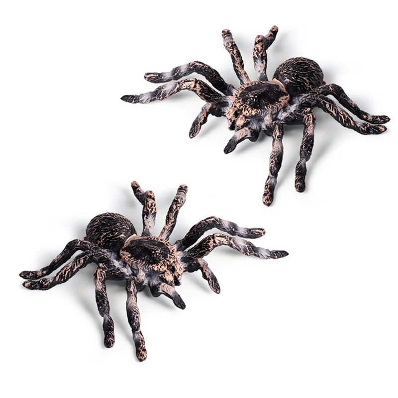 

A13Q-8Pcs 9.5Cm Large Fake Realistic Spider Insect Model Fun Halloween Scary Prop