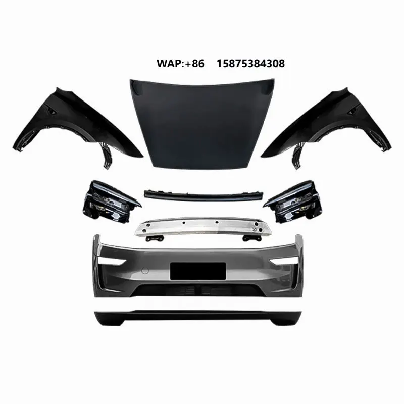 For 2019-2022  Model Y Bodykit Front Rear Bumper Lip Upgrade Exhaust New Model Appearance Enhancement Kit for Auto Plastic