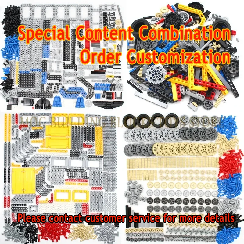 맞춤형 하이테크 빌딩 블록 브릭 부품, 핀 빔 리프트암 액슬 커넥터 패널, 기어 기술 세트 완구, 특별 주문