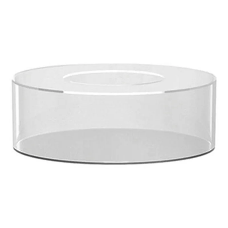 

Clear Acrylic Cake Stands, Fillable Cake Box, Round Cake Display Box with Lid, Decorative Centrepiece Box for Wedding A