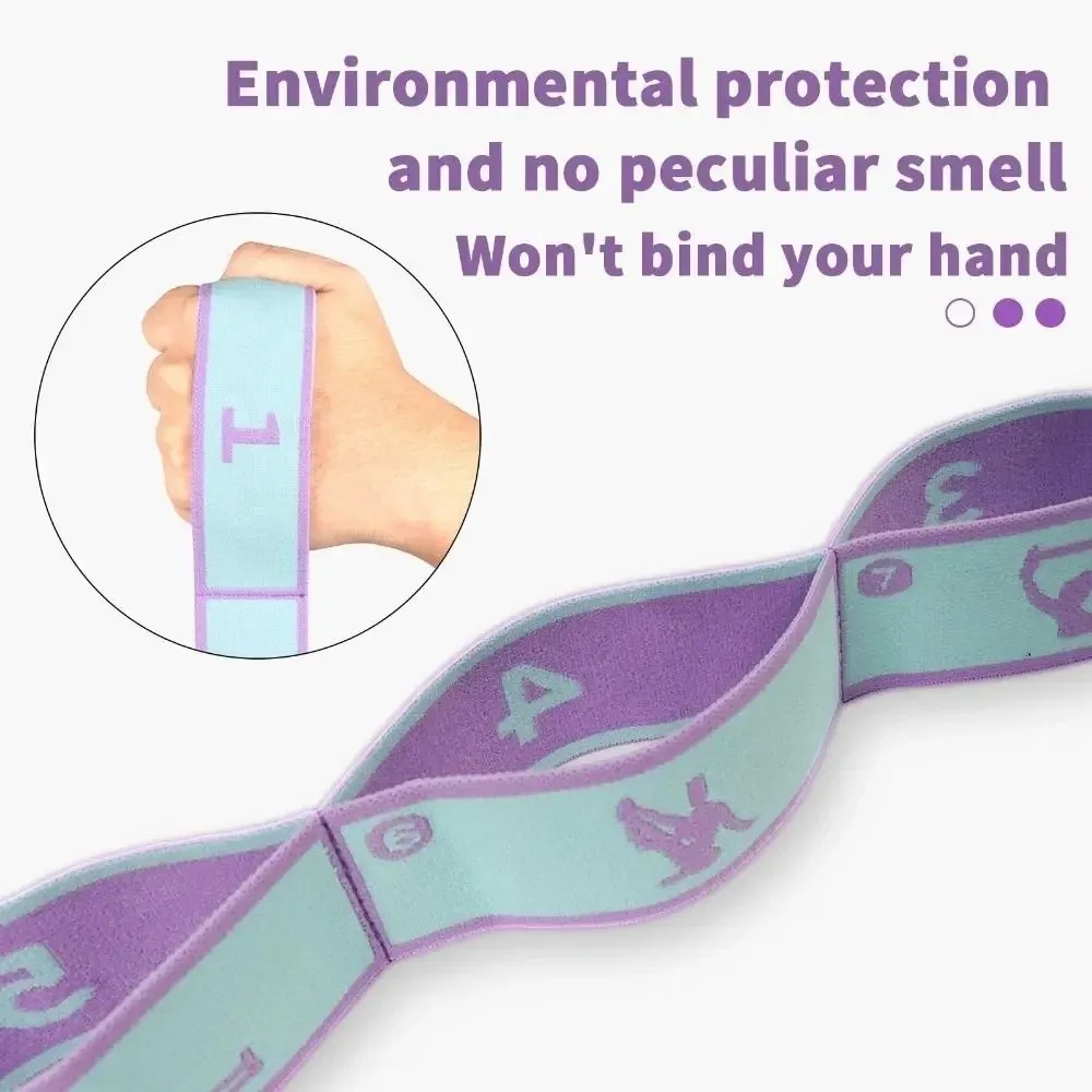 Elastic Yoga Stretching Belt Stretching Band Pull Strap Yoga Resistance Bands Beginner Level Multi-Functional Yoga Elastic Strap