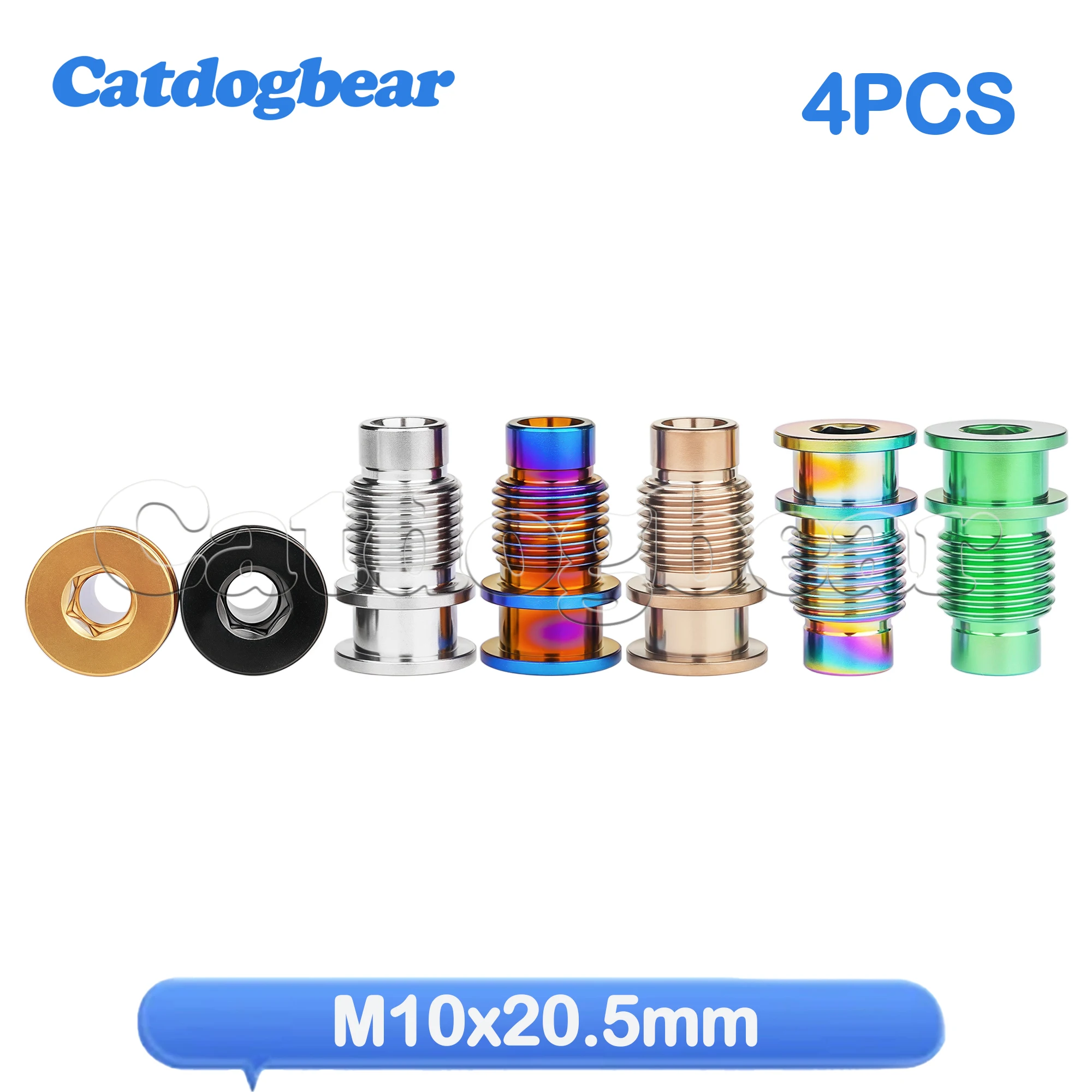 

Catdogbear Titanium Bolt 4pcs M10x20.5mm(1.0mm Pitch) by for DA9270, R8150, R7100 & SRAM Bicycle Shift Fixing Axle Screws