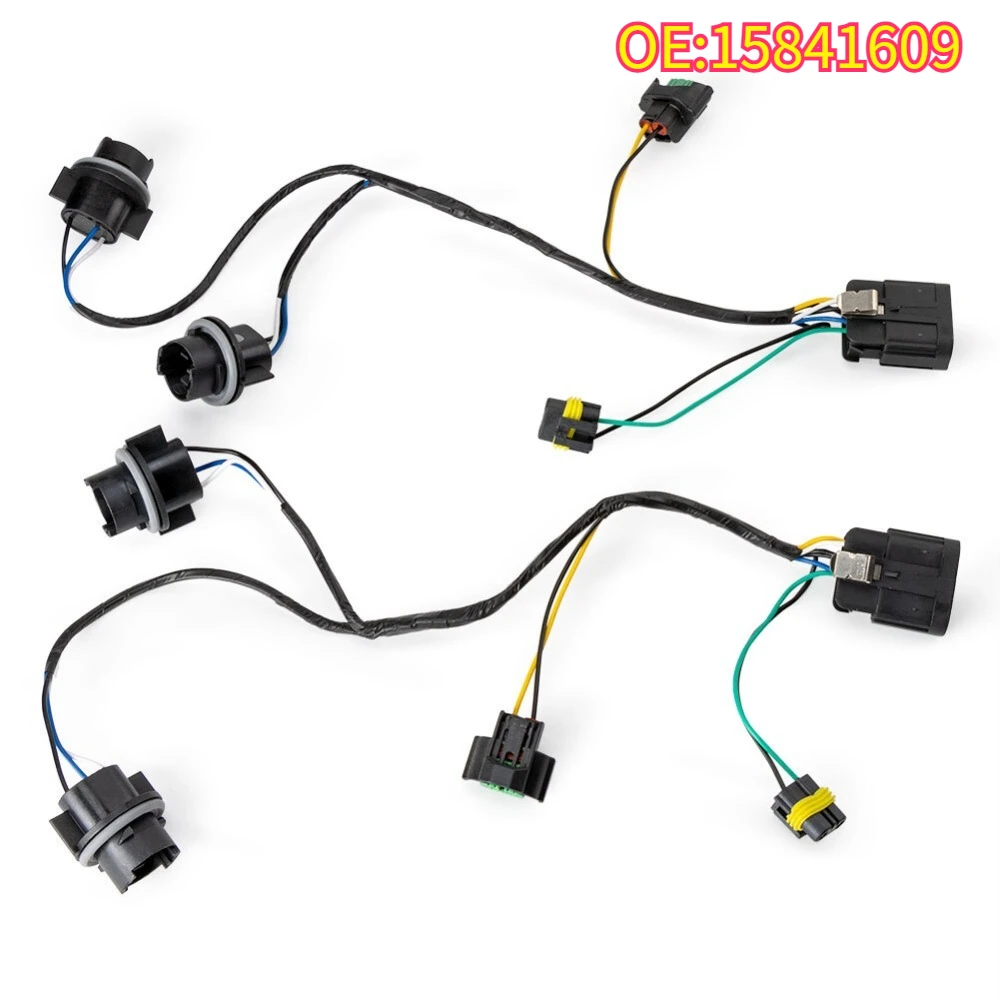 

High quality New For 2PCS 15841609 Headlight Wiring Harness For Silverado 1500 2500 HD 3500 HD 2008-2014 Replaces