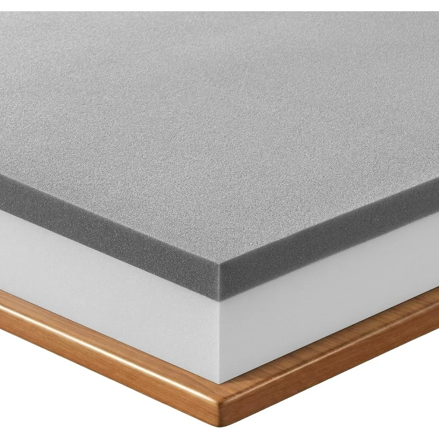 3 Inch Extra Firm Mattress Topper for Sleep Support, High-Density Foam, White, No Odor