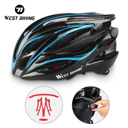 WEST BIKING MTB Bike Helmet Outdoor Sports Cycling Helmet Adjustable Mountain Road Bicycle Soft Pad Men Women Safety Hat Cap