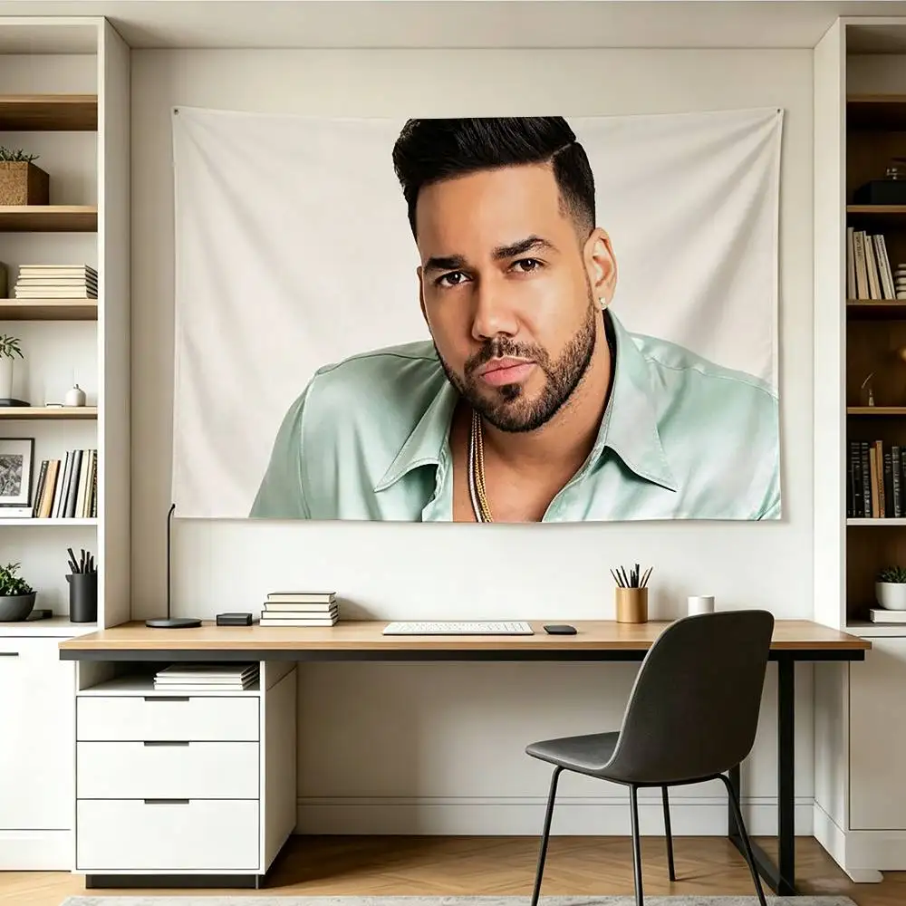 UsLatinArtist-Romeo S-Santos   Flags Wall Hanging Background Art Banner for Bedroom Home Outdoor Decor