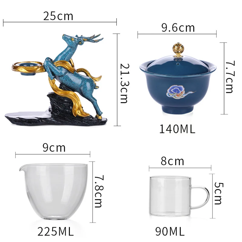 BOZZH New Arrivals Deer Ceramics Teapot Creative Handmade Chinese Teapot Water Diversion Rotating Suction Kung Fu Tea Drinking