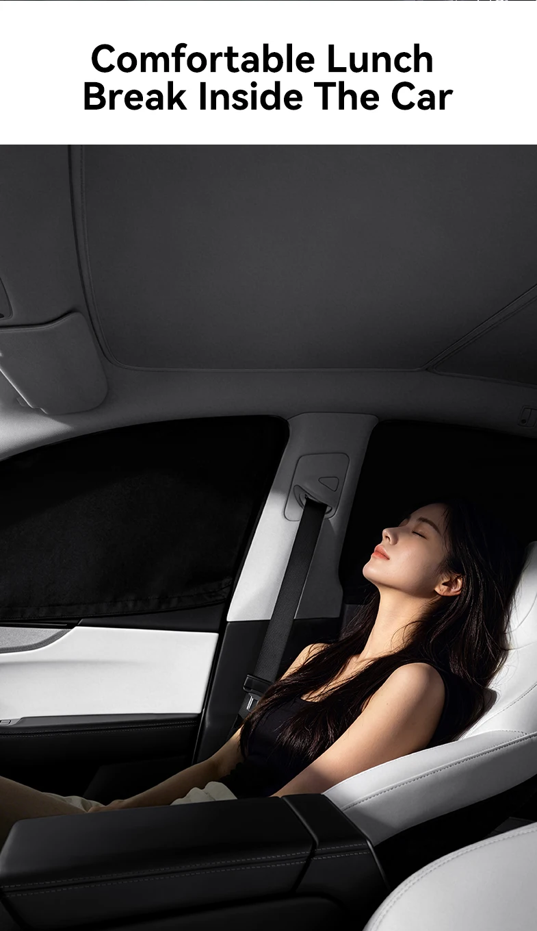 YZ Für Tesla Y Juniper 2025-2026 Auto Seitenfenster Sonnenschutz Camping Sichtschutz Sonnenschutzvorhang Abdeckung Vordere Hintere Windschutzscheibe Zubehör – Detail 11