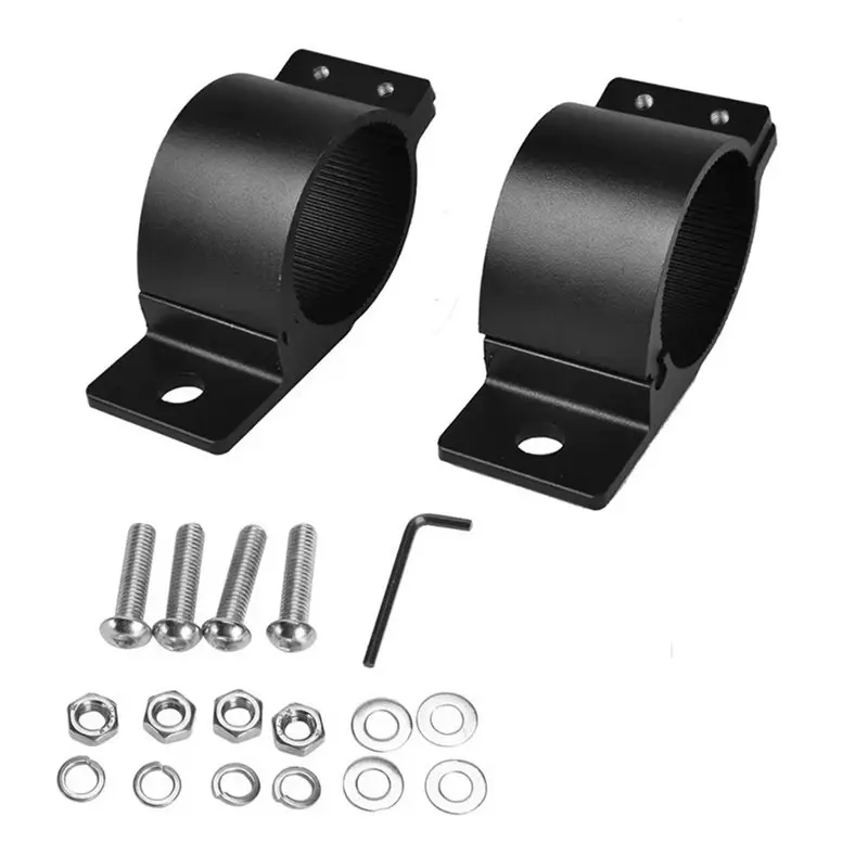 2X Bull Bar Roll Cage Mount Bracket Clamps Roof LED Light Bar Holder 66-71MM-A67F