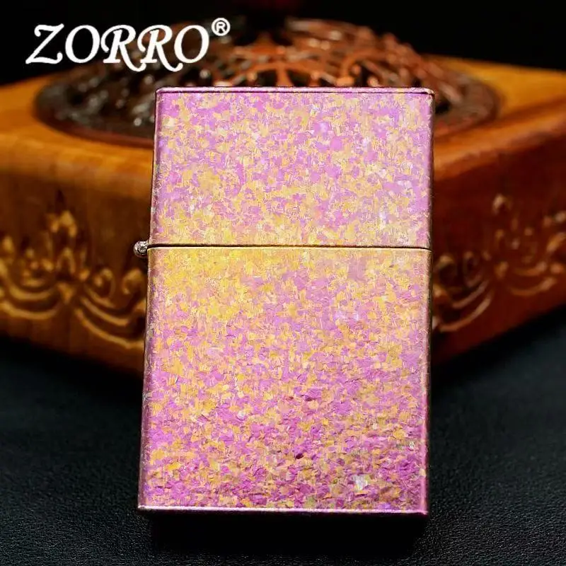 Zorro NEW pure titanium windproof fuel lighter, pure titanium shell with pure titanium lining, cigarette accessories, men's gift