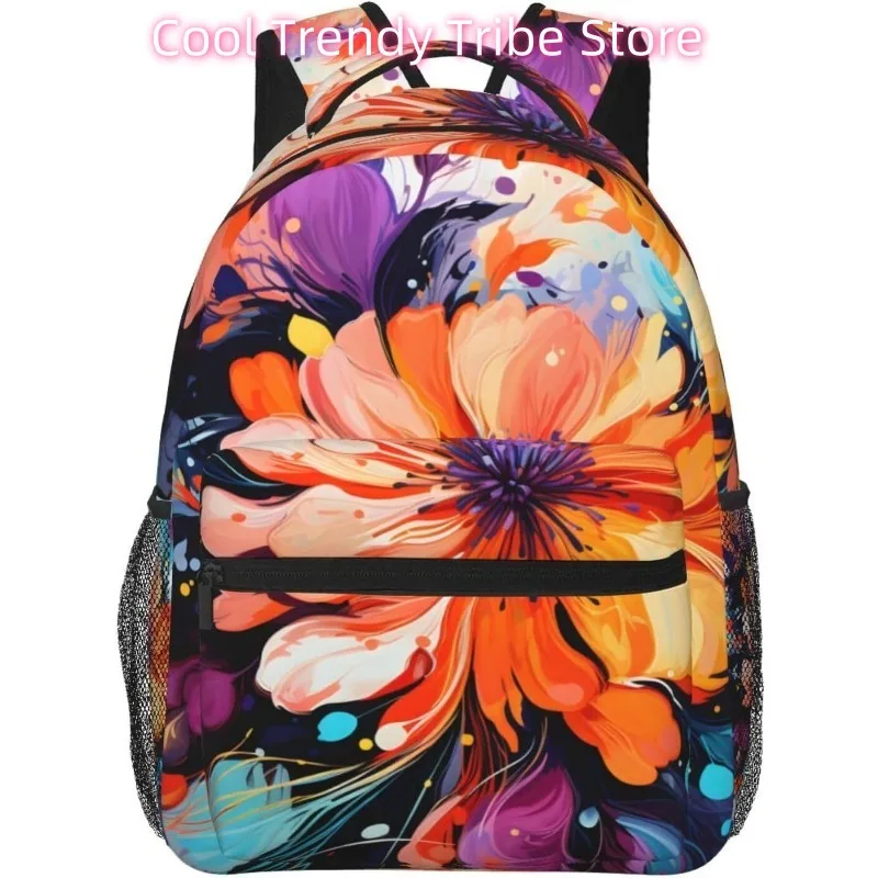 

laptop bag back to school Artistic Graffiti Flower Lightweight Laptop Backpack Lightweight Multipurpose Travel Casual Daypack Un