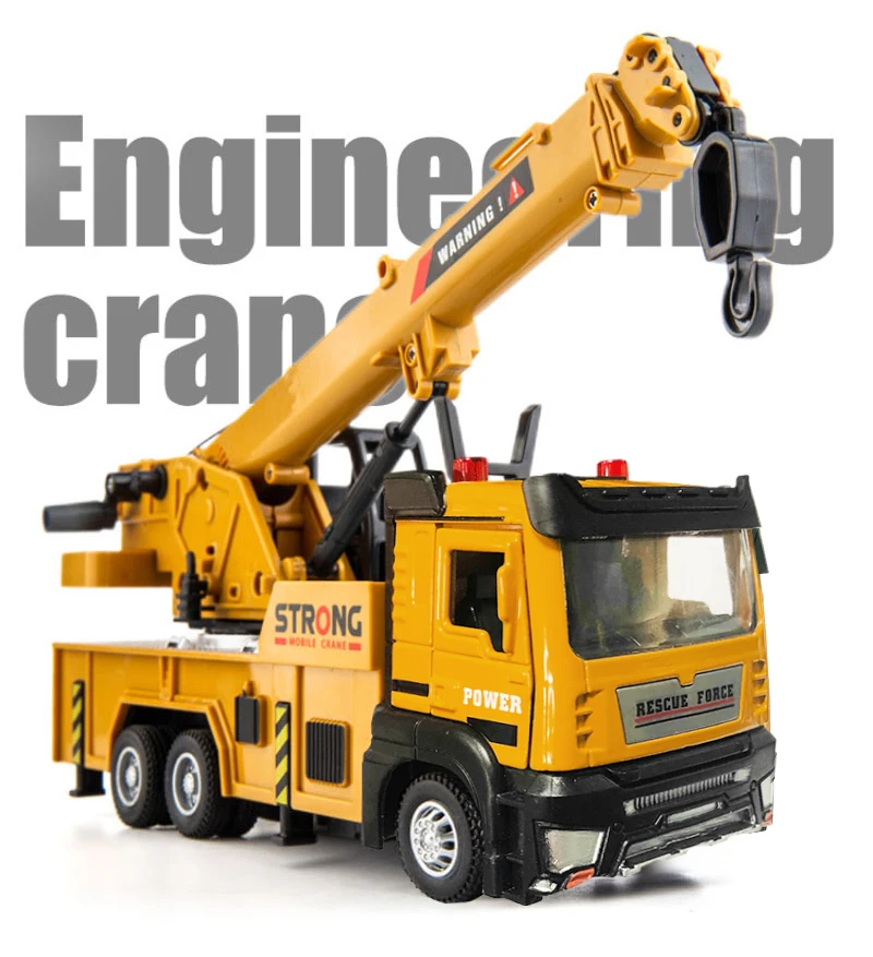 

Модель крана-грузовика 1/32, литая под давлением, из металлического сплава, имитация инженерной техники со звуком и светом, для детей, подарок