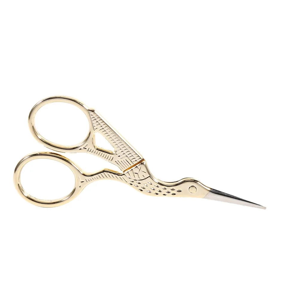 Stainless steel Thread Scissors Crane shape Small size Yarn Cutter Sharp blade Retro style Mini Shears Tea ceremony