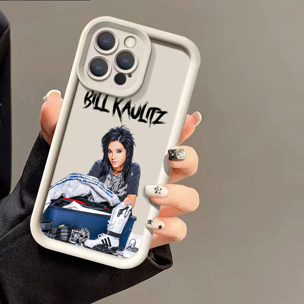 Liquid Silicone Case For iPhone 15 14 13 12 11 Pro Max 7 8 16 X XS 14 15 ProMax Phone Case Tom Bill Kaulitz Tokio Hotel Covers