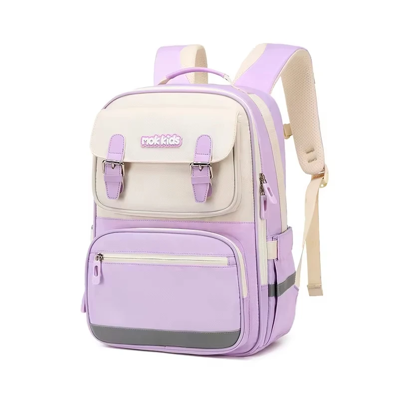 AOK-Primary Students Schoolbag for Kids, Girls and Boys Backpack, School Book Bag, Spinal Protection, Lightweight, Waterproof