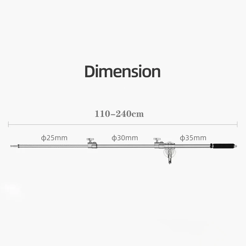 RapDuty-Support de Photographie observateur, 3.3m, Jambe Magique en C, Barre Transversale, Roulettes à Comcussion