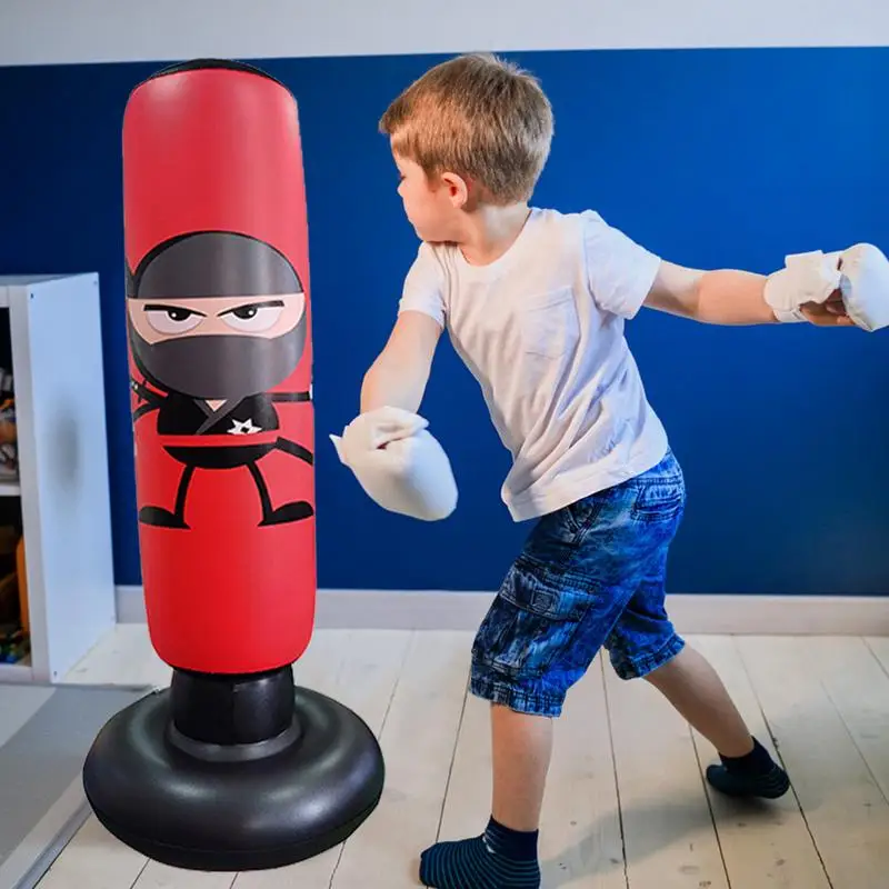 أطفال اللكم حقيبة 65 بوصة الوقوف الاطفال اللكم حقيبة لعبة مستقرة نفخ كيس ملاكمة معدات الملاكمة نفخ اللكم حقيبة