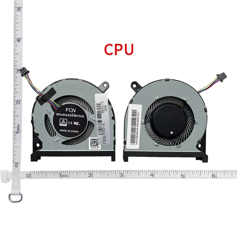

New Laptop CPU CPU Cooling Fan Cooler Radiator for DELL Insprion 15 7590 7591 P83F 0MPHWF MPHWF 0861FC 861FC 1323-01BH000