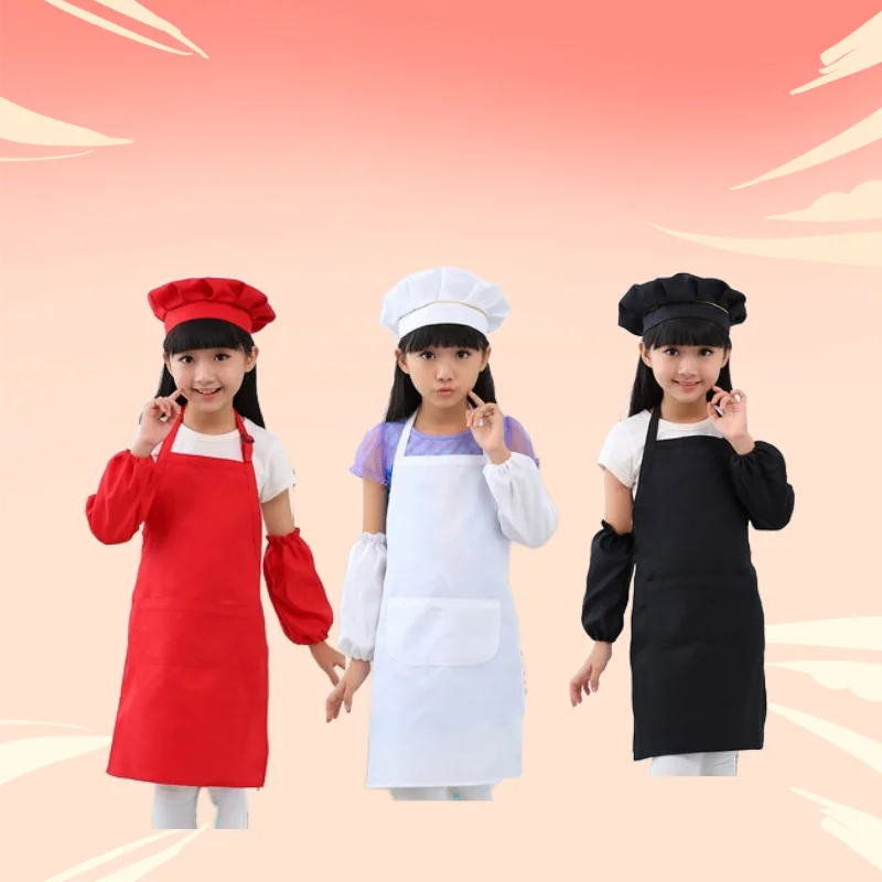 Home Kitchen Cooking Apron For Kids Oil Release Waterproof Work Clothes Useful Things For Kitchen Waiter Uniforms Accessories