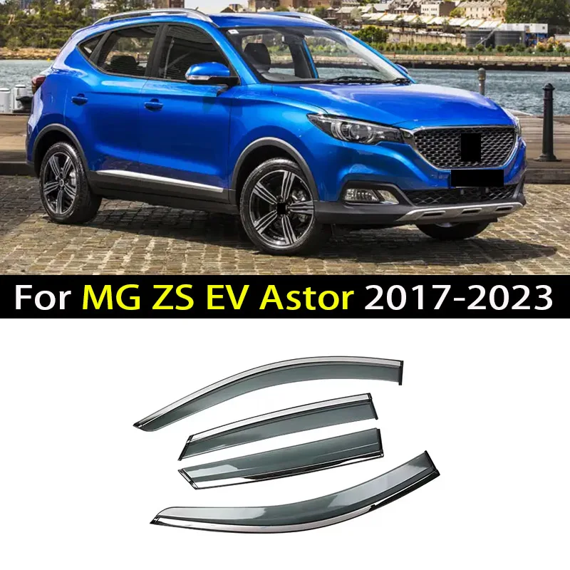 Car Window Visor For MG ZS EV Astor 2017 2018 2019 2020 2021 2022 2023 Deflectors Window Rain Guard Weathershield Sun Rain Guard