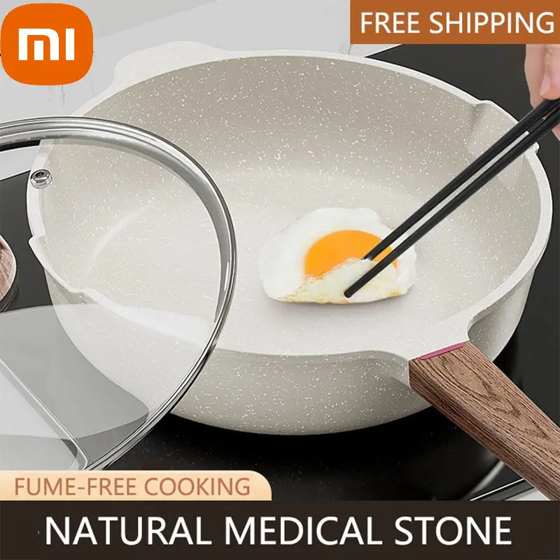 

Xiaomi NonStick Pan Household Steak Fried Egg Frying Pan Smoke-Free Cooking Pot Crepe Artifact Pancake Frying Maker Kitchen