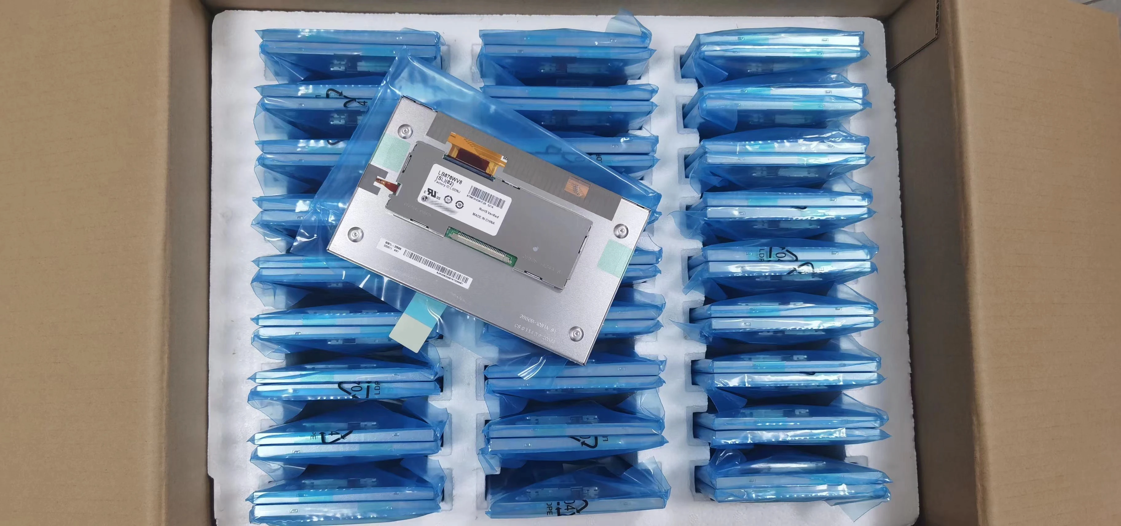 Tela de exibição industrial original de 7 polegadas LB070WV8-SL02 LB070WV8-(SL)(02)